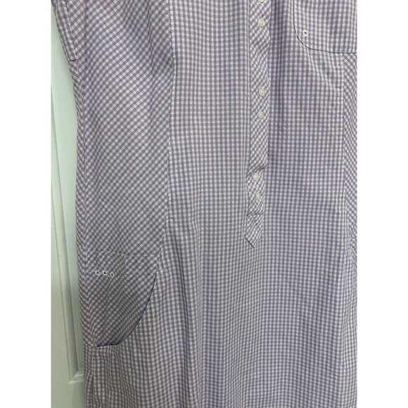 Columbia PFG Dress Large Sleeveless Super Bonehead Lilac Purple Plaid Gorpcore - Picture 11 of 16